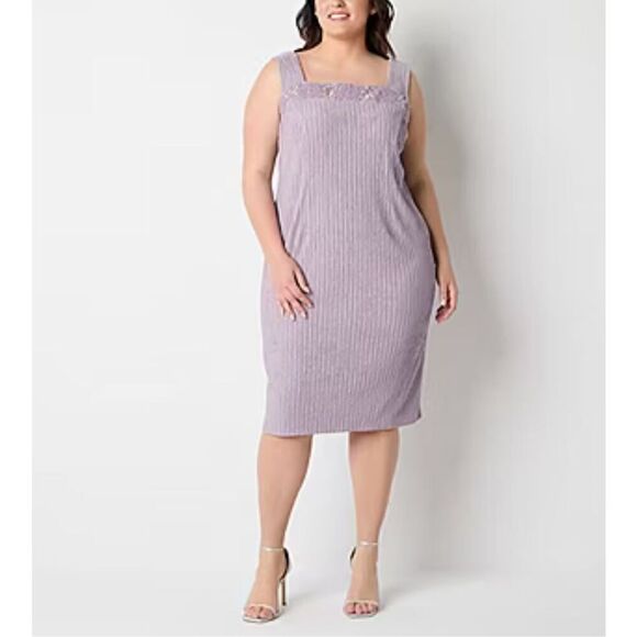 Brianna Milay  Womens Jacket Dress Plus lavender haze 16w - Picture 5 of 16